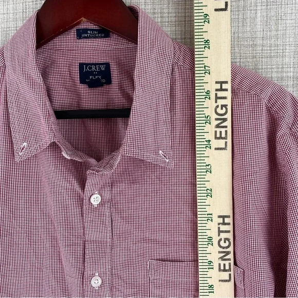J. Crew Mens Size XL Flex washed slim untucked button down shirt 1424 - Picture 3 of 8